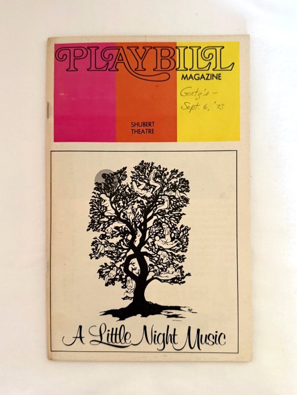 A Little Night Music 1973 Playbill Original Broadway Cast Sondheim Shubert